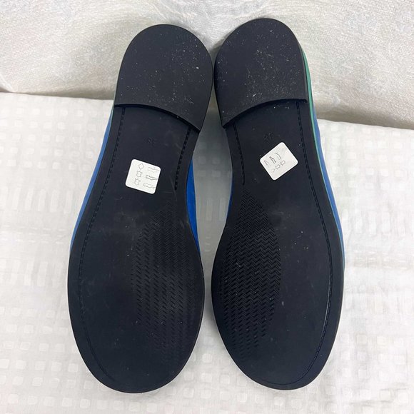 V Italia suede slip-on loafer blue & green - Picture 9 of 10